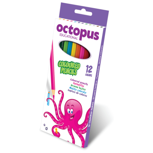 Drvene boje OCTOPUS 12kom