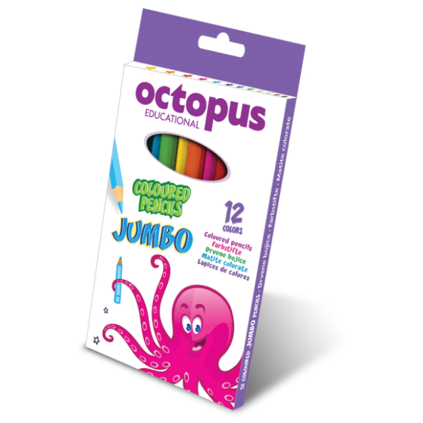 Drvene boje OCTOPUS jumbo 12kom
