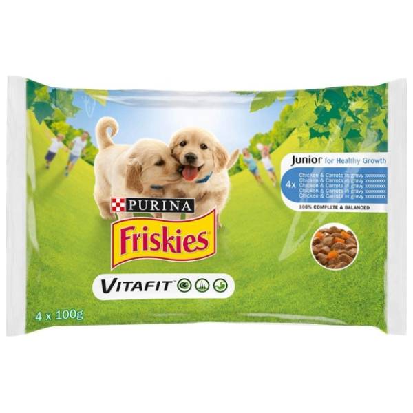 FRISKIES Junior Multipack piletina i šargarepa 4x100g