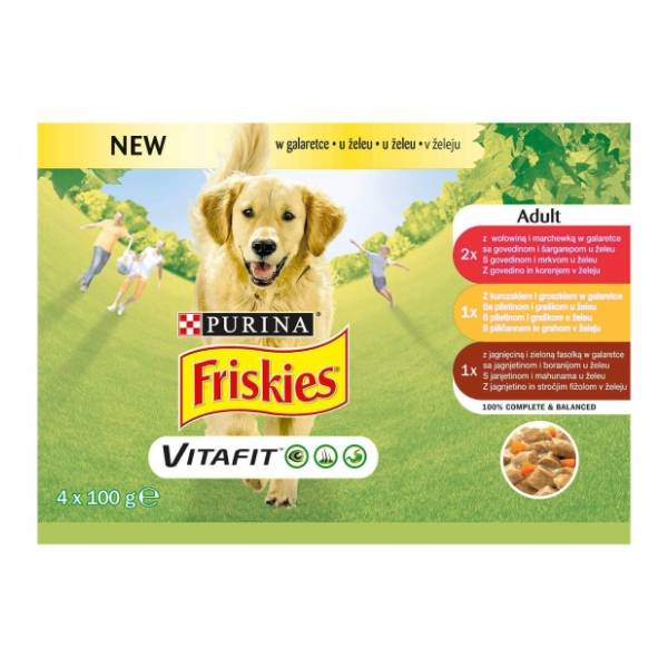 FRISKIES Multipack govedina, piletina i jagnjetina 4x100g