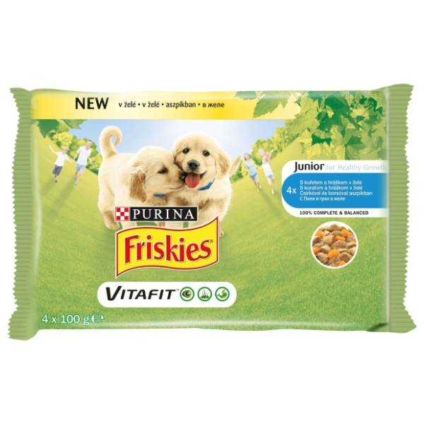 FRISKIES Multipack piletina i grašak 4x100g