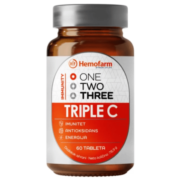 HEMOFARM one two three triple vitamin C 1000mg 60kom