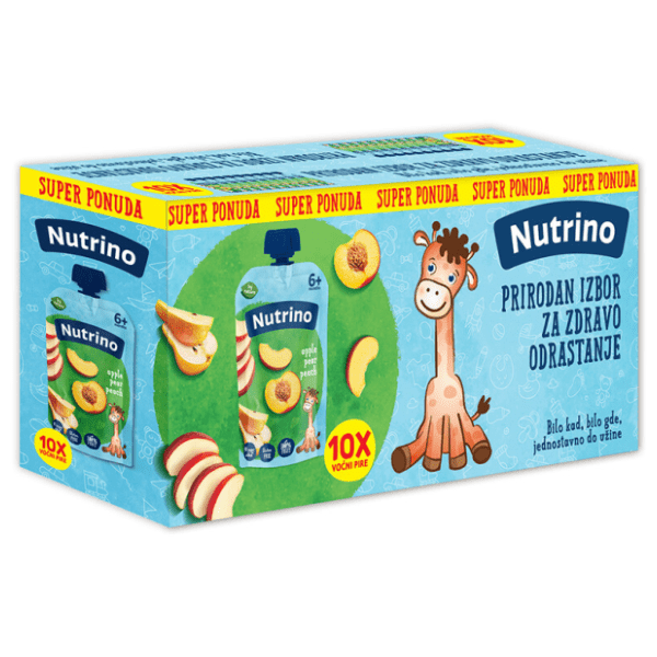 Kašica NUTRINO jabuka kruška breskva 10x100g