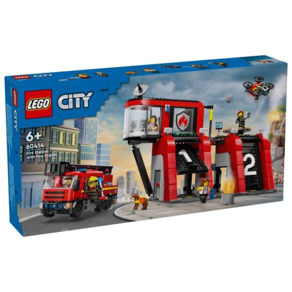 LEGO City vatrogasna stanica s vatrogasnim vozilom 60414