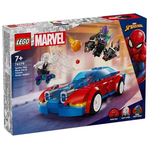 LEGO Marvel Spajdermenov trkački auto i venomizirani Zeleni Goblin 76279
