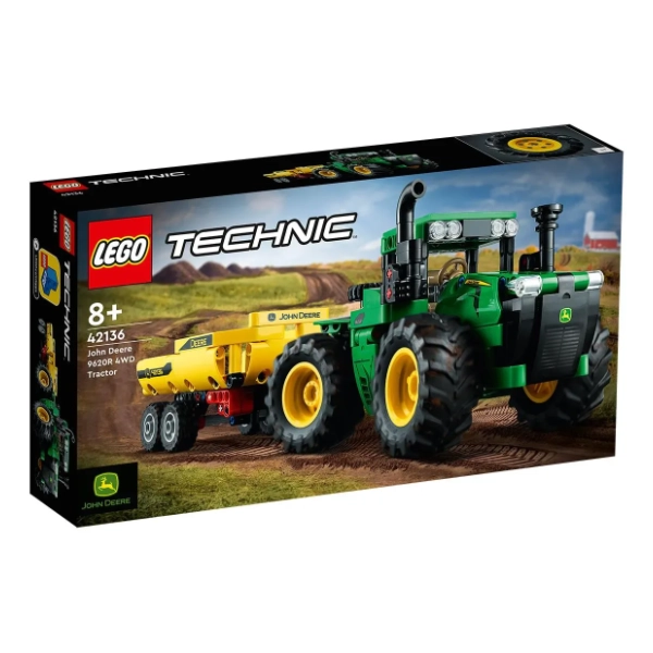 LEGO Technic Džon Dir 9620R 4WD traktor 42136