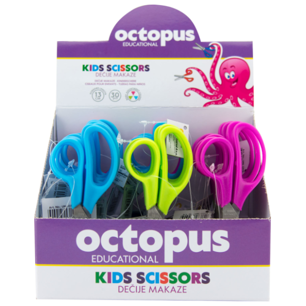 Dečije makaze UNI LINE octopus 13,5cm 1kom