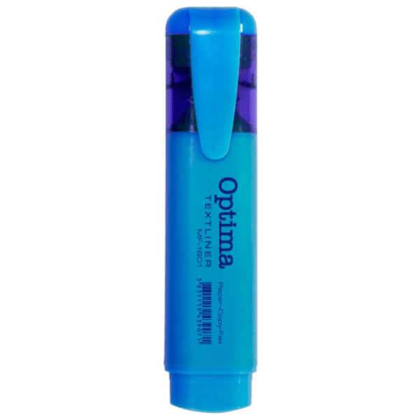 Marker OPTIMA text fluorescentni plavi 1kom