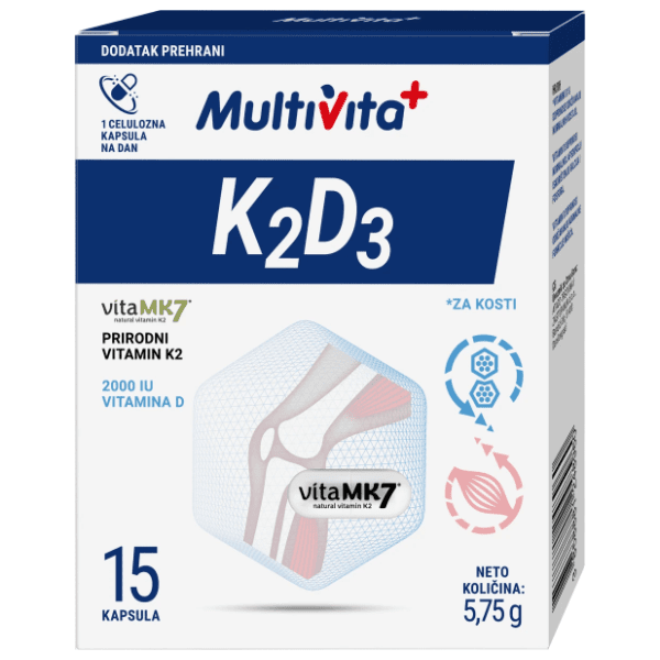 MULTIVITA K2D3 kapsule 15kom