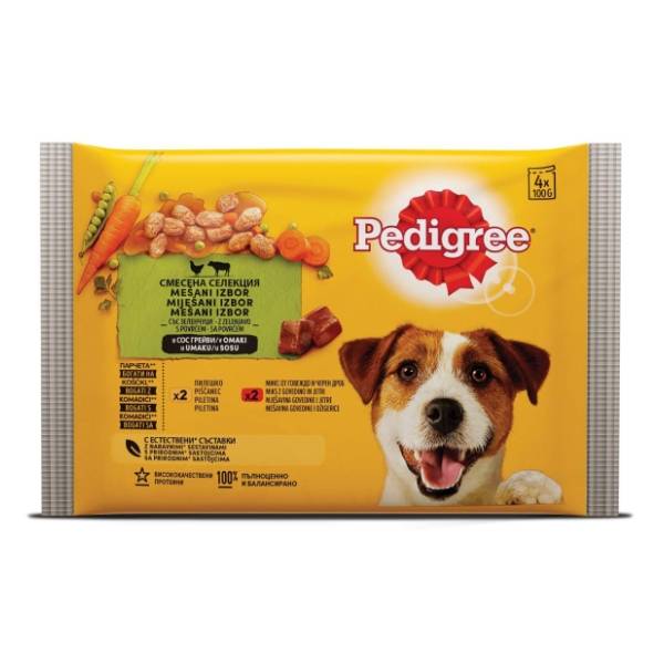 PEDIGREE Adult piletina 2x100g i govedina 2x100g