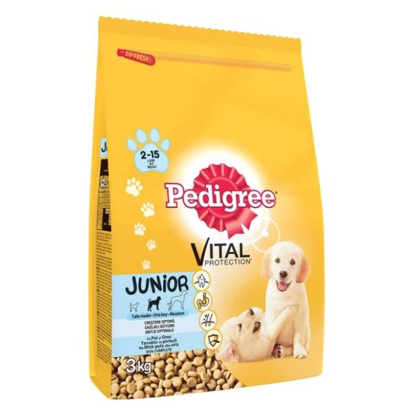 PEDIGREE Junior hrana za pse piletina 3kg