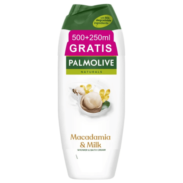 Pena za tuširanje PALMOLIVE macadamia&milk 500ml +250ml gratis