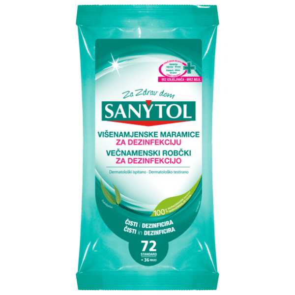 SANYTOL vlažne maramice za dezinfekciju 72kom
