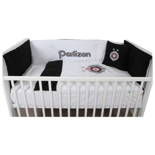 STEFAN posteljina sa ogradicom za bebe Partizan 60 x 120 cm