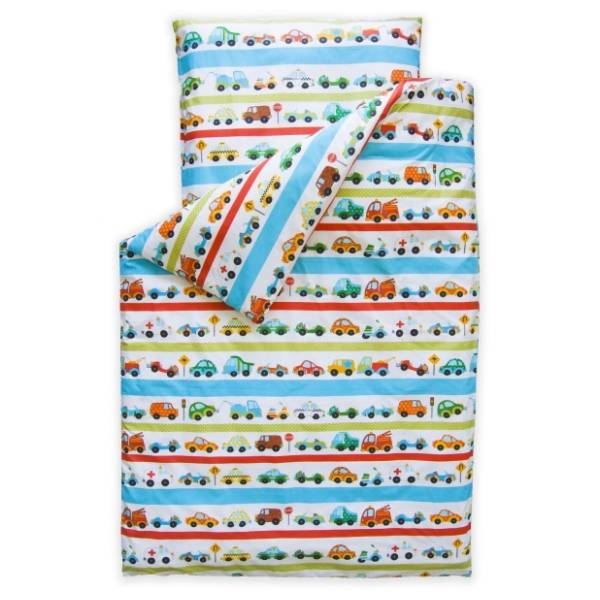 TOP BEDS posteljina za decu Cars and stripes 100 x 140 cm