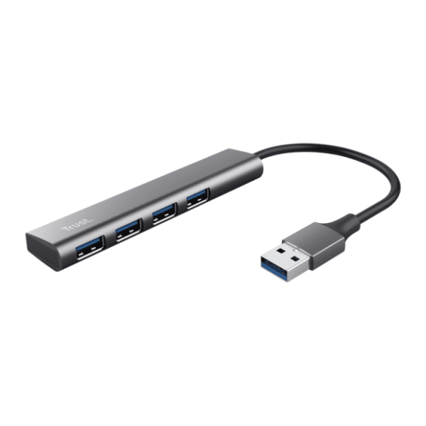TRUST USB Hub 4-in-1 USB 3.2 HALYX sivi