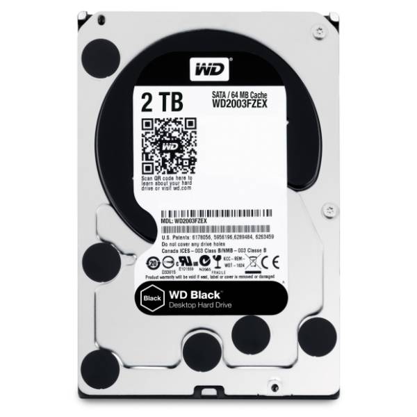 WESTERN DIGITAL hard disk 2TB WD2003FZEX Black