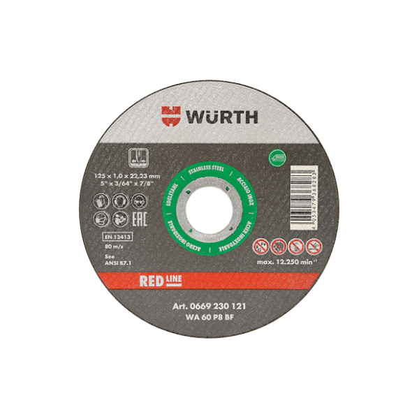 WURTH Red Line 125x1x22 mm rezna ploča