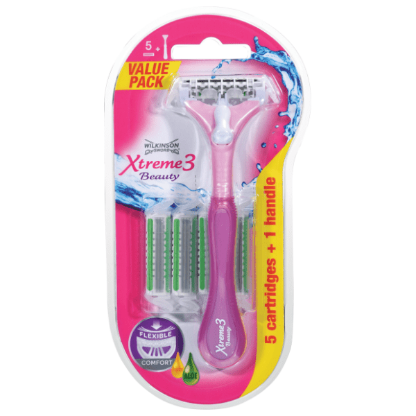 Ženski brijač WILKINSON hybrid xtreme beauty 1+5 dopuna