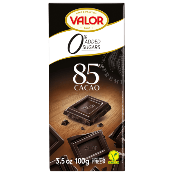 Crna čokolada VALOR 85% sa stevijom 100g