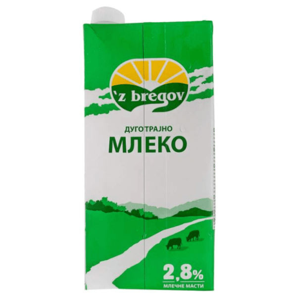 Dugotrajno mleko Z'BREGOV 2,8%MM 2l