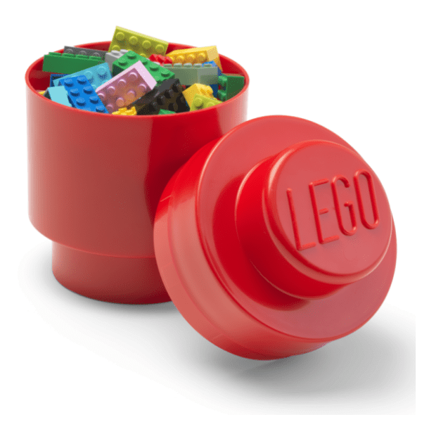 LEGO kutija za odlaganje okrugla (1) crvena