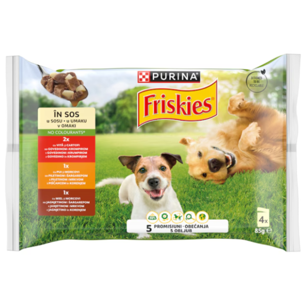 FRISKIES Adult meso u sosu 4x85g