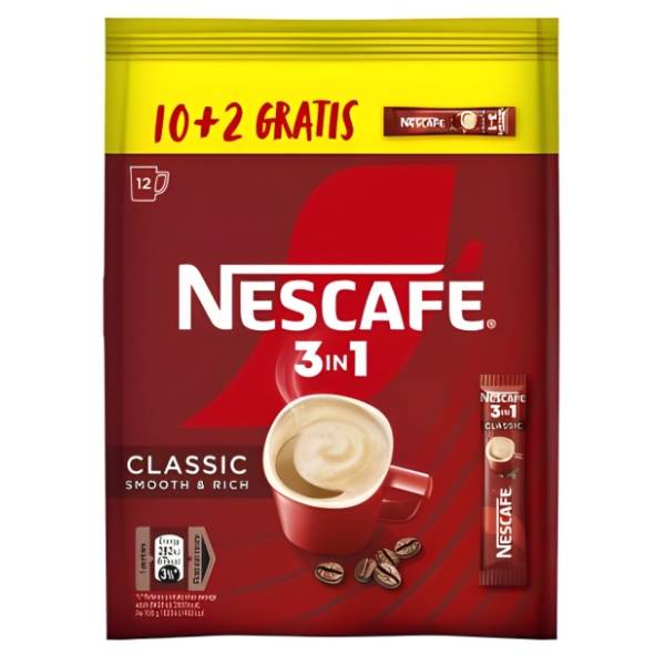 Instant kafa NESCAFE 3in1 classic 15,5g 10+2 gratis