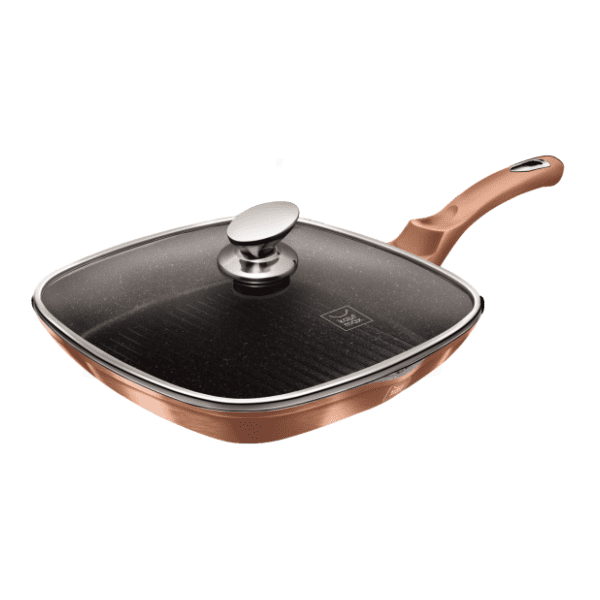 KAUFMAX grill tiganj sa poklopcem Rose Gold Metalic km-0053