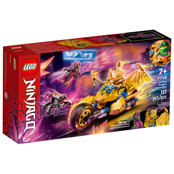 LEGO NINJAGO Džejov motocikl sa zlatnim zmajem 71768