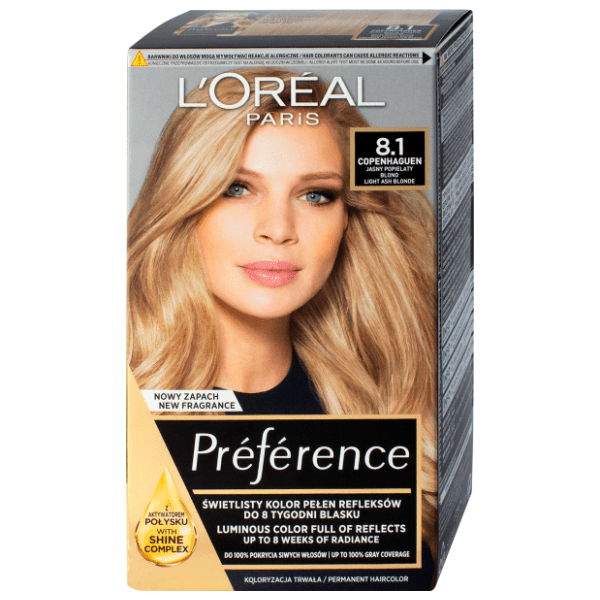 L'OREAL Preference farba za kosu 8.1 light ash blonde