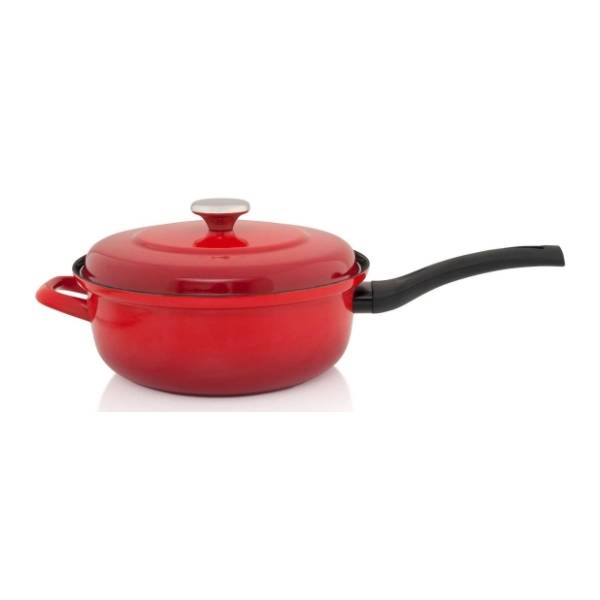 METALAC tiganj sa poklopcem Maximus 24cm crveni