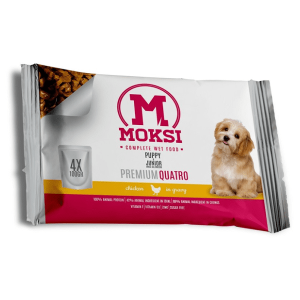 MOKSI puppy & junior piletina 4x100g