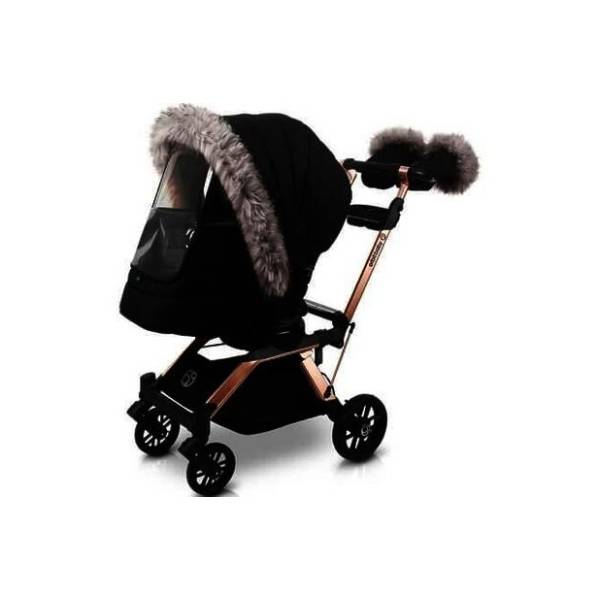ORBIT BABY zimski set za kolica crni sa sivim krznom