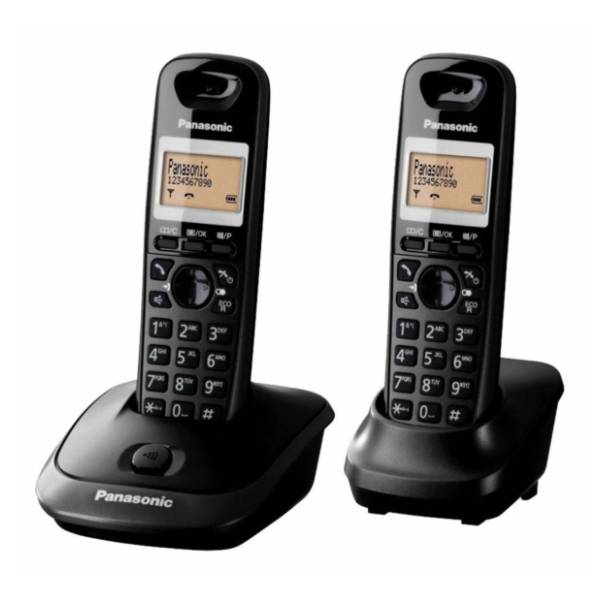 PANASONIC KX-TG2512FXT Duo crni bežični fiksni telefon