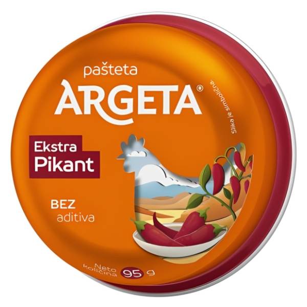 Pašteta ARGETA kokošija extra pikant 95g