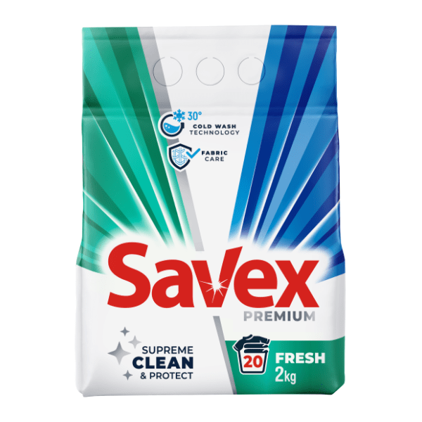 SAVEX 2in1 fresh deterdžent za veš 20 pranja (2kg)