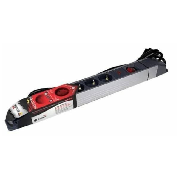 STARK produžni kabl ALU 5m, 5 utičnica, prekidač