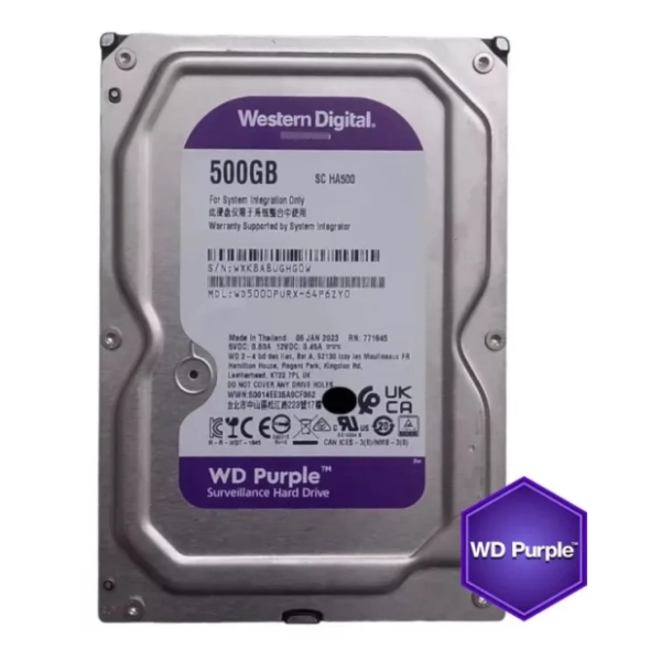 WESTERN DIGITAL hard disk 500GB WD5000PURX Purple