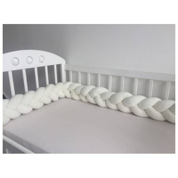 BABY TEXTIL ogradica pletenica bela 240cm