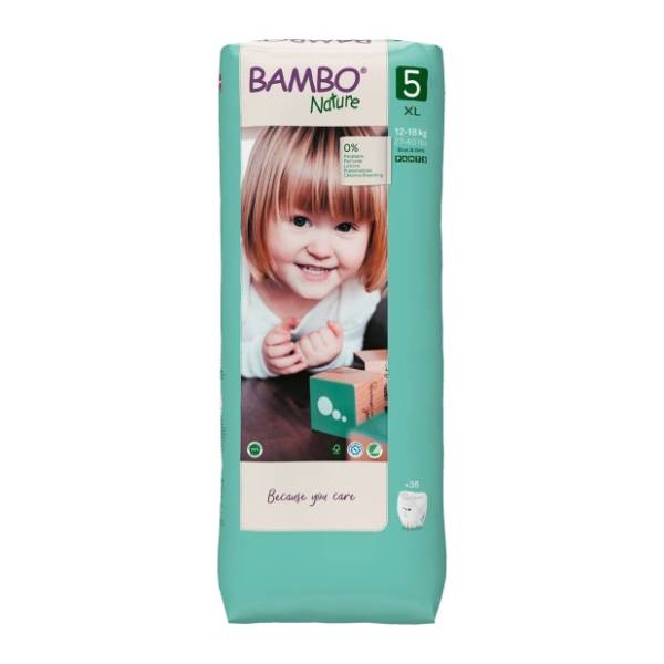 BAMBO pelene nature pants 5 XL 38kom