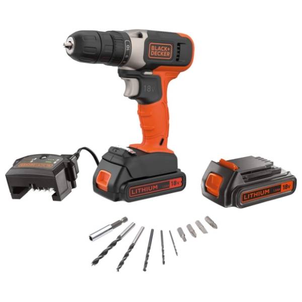 Black & Decker BCD001KBA10 aku vibraciona bušilica + set burgija