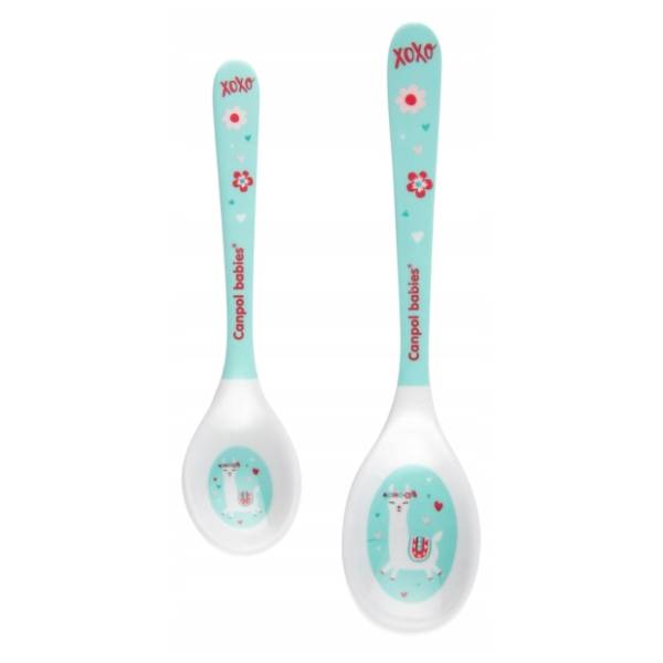 CANPOL BABIES set kašika Melamine exotic animals 2kom tirkizni
