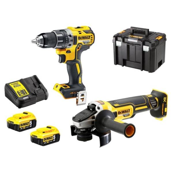 DeWALT DCK2020P2T set bušilica-odvijač i brusilica