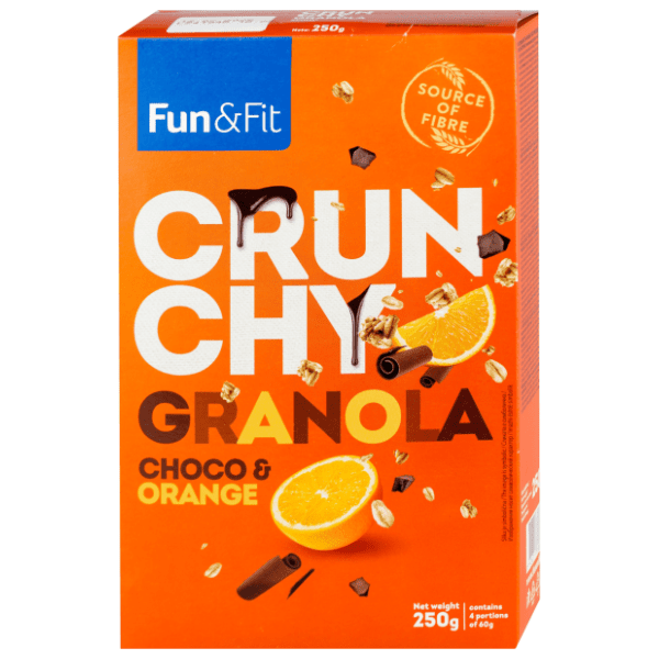 FUN&FIT granola crunchy choco orange 250g
