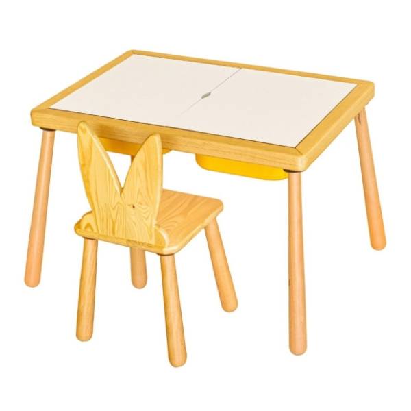 HANAH HOME dečiji sto i stolica yellow