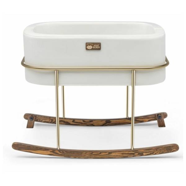 HANAH HOME kolevka za bebe Hier metal white gold