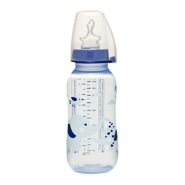 NIP Trendy Boy flašica 250ml plava i silikonska cucla (0-6m)