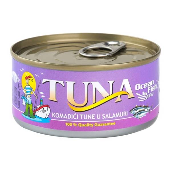 OCEAN FISH Tunjevina komadići u salamuri 185g