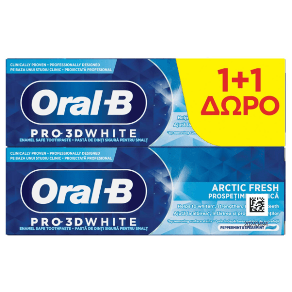 Pasta za zube ORAL B pro 3D white arctic fresh 2x75ml